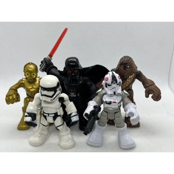 Star Wars Hasbro Playskool Galactic Heroes Figures Lot of 5 - C-3PO, Darth Vader - Picture 2 of 12